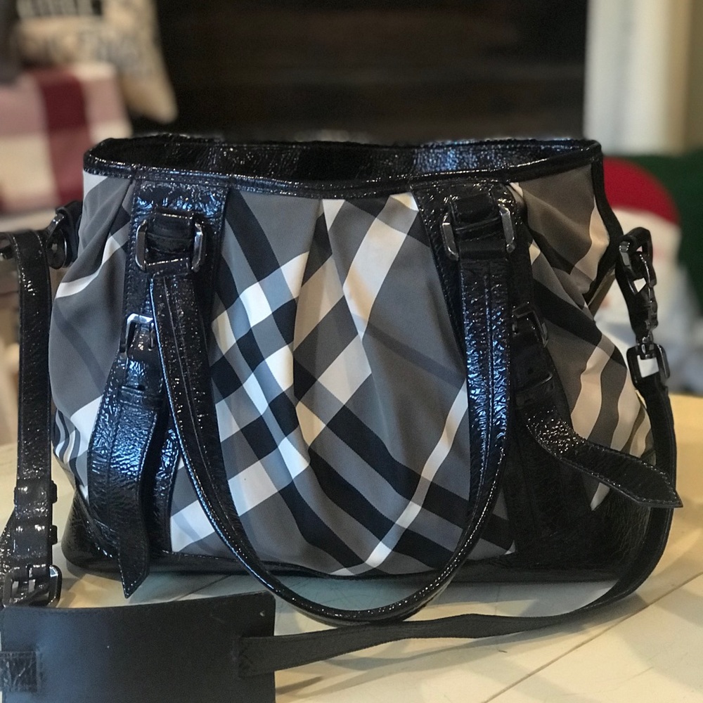 Authentic Black Burberry large purse.